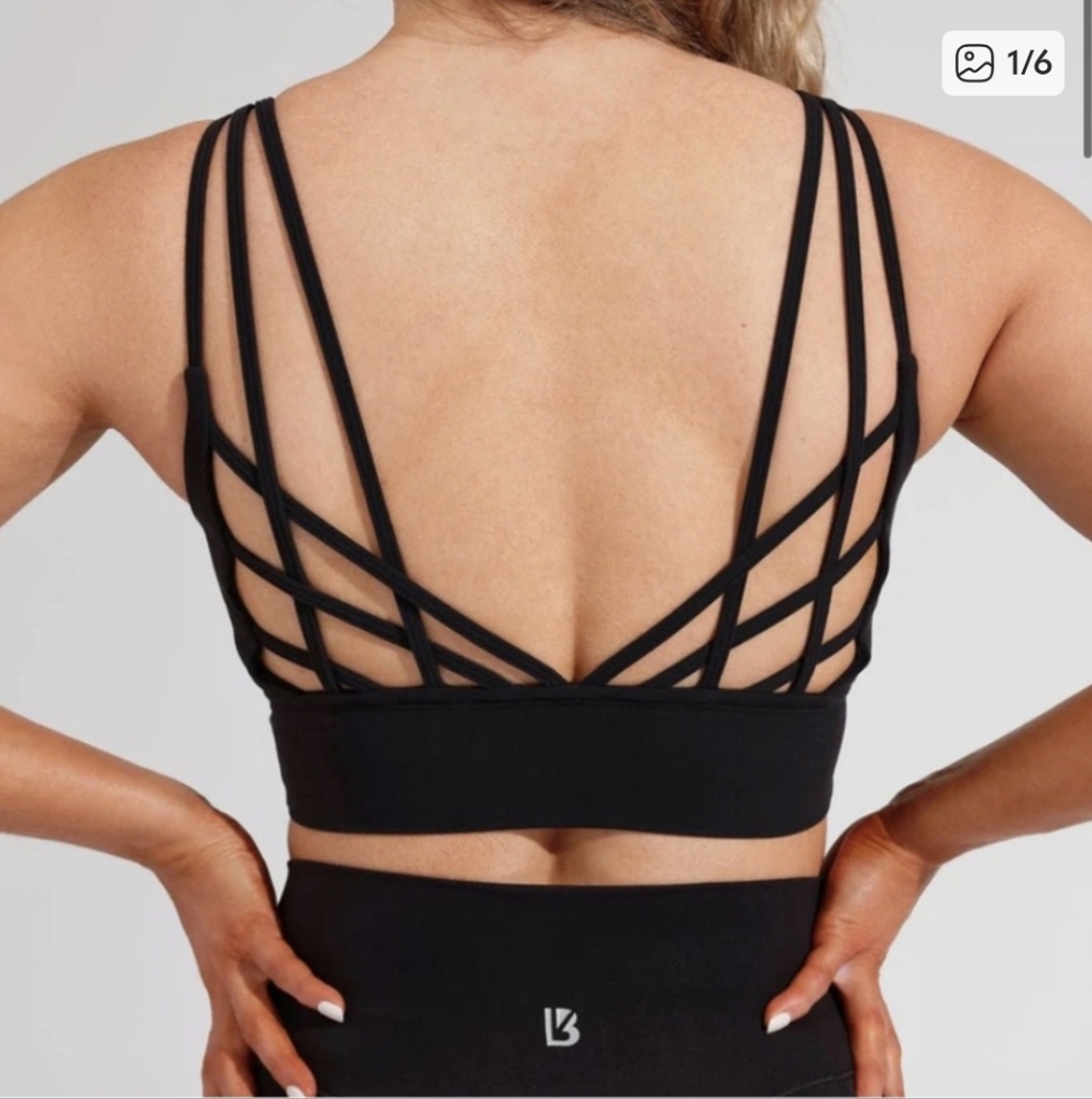 BuffBunny Black Multi-Strap Sports Bra